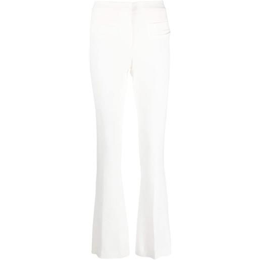 Blumarine pantaloni svasati con vita media - bianco