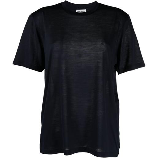 Saint Laurent t-shirt con ricamo - blu