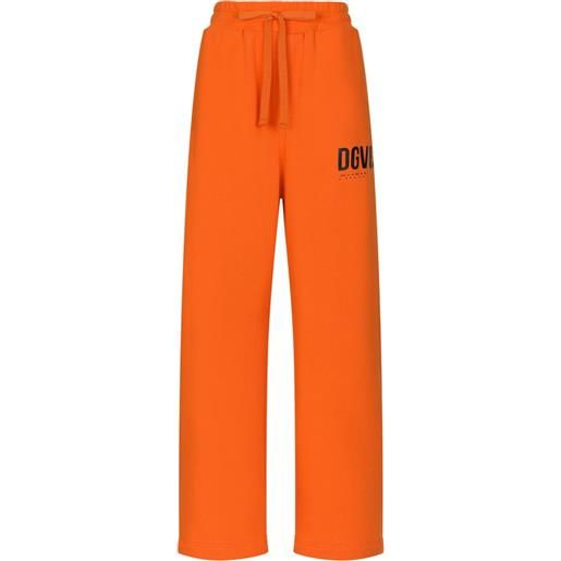 Dolce & Gabbana DGVIB3 pantaloni sportivi con stampa - arancione