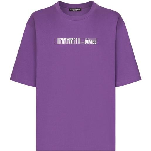 Dolce & Gabbana DGVIB3 t-shirt con stampa - viola