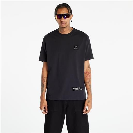 FRED PERRY x raf simons printed patch relaxed tee black