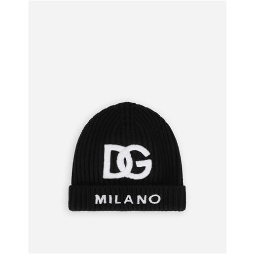 Dolce & Gabbana cappello in maglia inglese con ricamo logo