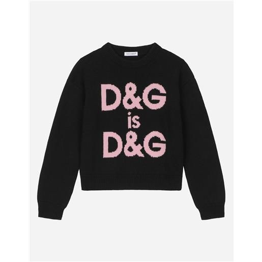 Dolce & Gabbana maglia girocollo con intarsio logo dg