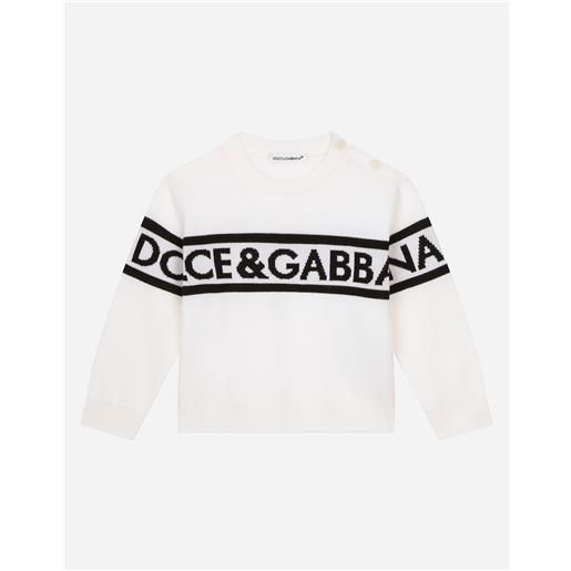 Dolce & Gabbana maglione girocollo con logo intarsio