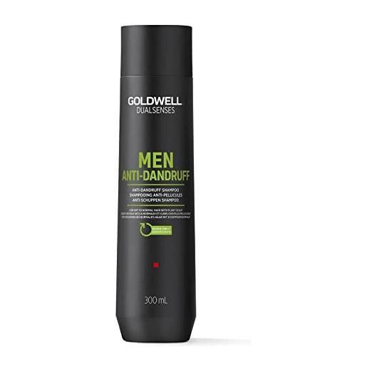 Goldwell dualsenses men, shampoo antiforfora per capelli secchi o normali, 300ml