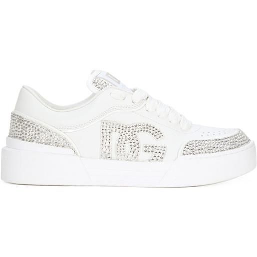 Dolce & Gabbana sneakers con strass - bianco