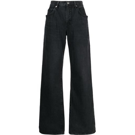 AGOLDE jeans fusion svasati con lavaggio scuro - nero