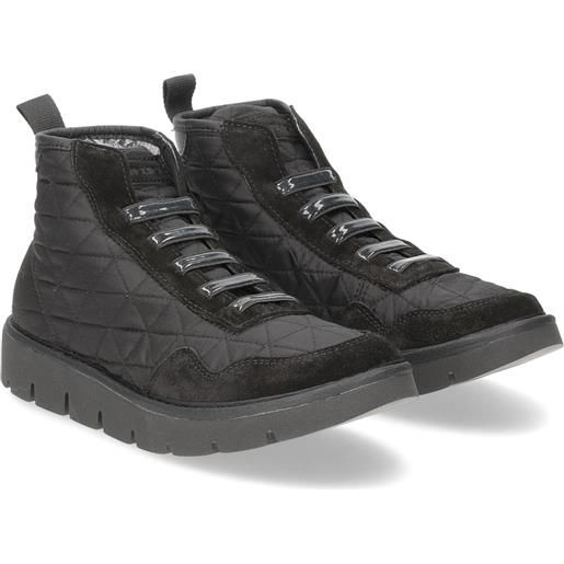 Panchic p05w boot quilted nylon suede black