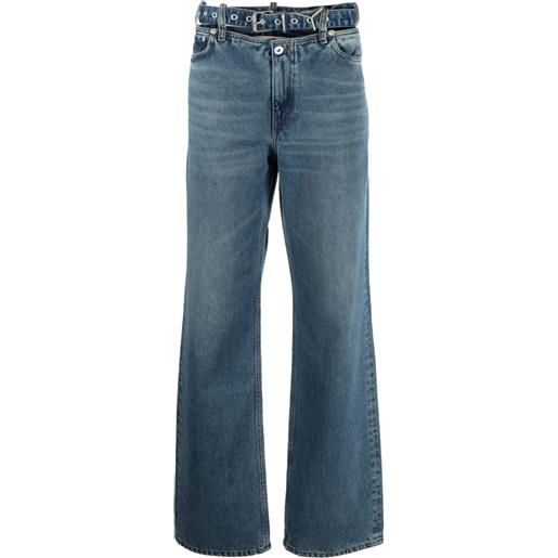 Y/Project jeans evergreen y belt - blu