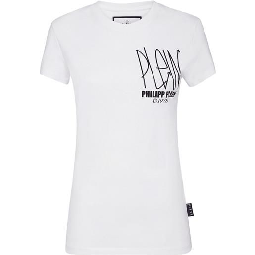 Philipp Plein t-shirt con applicazione - bianco