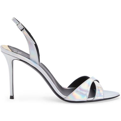 Giuseppe Zanotti sandali dorotee 105mm iridescenti - argento