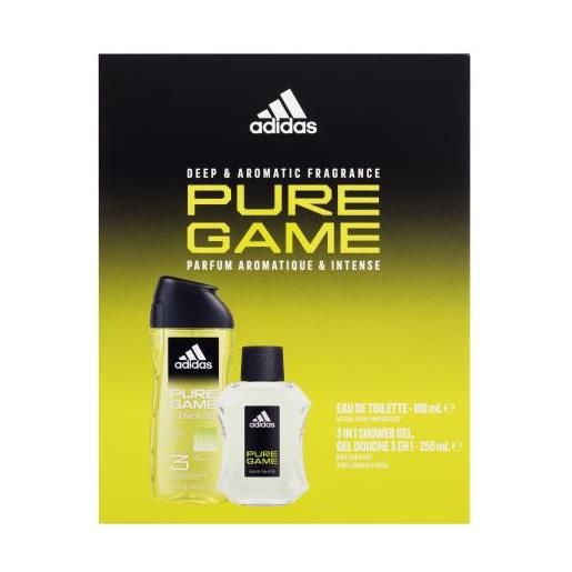 Adidas pure game cofanetti eau de toilette 100 ml + doccia gel 250 ml per uomo