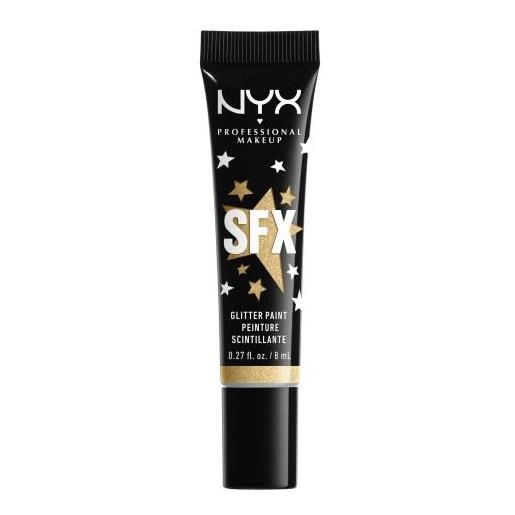 NYX Professional Makeup sfx glitter paint vernice glitterata per occhi e viso 8 ml tonalità 01 graveyard glam