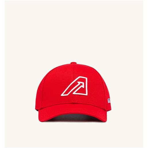 autry cappello baseball in gabardine di cotone rosso
