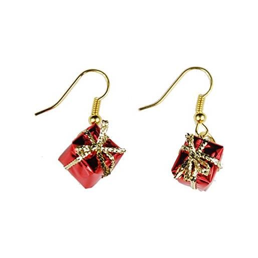 Miniblings pacchi Miniblings orecchini regalo di regali di natale rosso presenta - gioielli fatto a mano placcati argento i orecchini