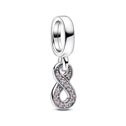 Amuefer l'infinito charm compatibili bracciale collana pandora, argento sterling ciondolo natale gioielli regali per le donne ragazza moglie bambini amici