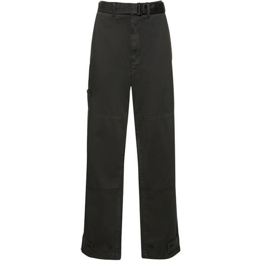 LEMAIRE pantaloni military in cotone con pinces