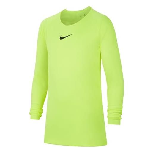 Nike y nk dry park 1stlyr jsy ls t-shirt a manica lunga, bambino, volt/(black), l