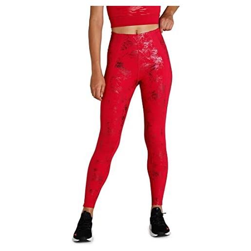 Puma 4063699038125 ellavate eversculpt high waist full tight leggings donna, s, persian red/matte foil print