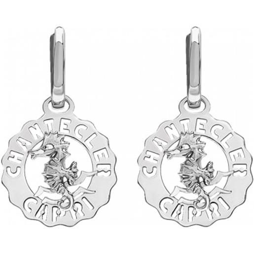 Chantecler orecchini mini logo cavalluccio in argento