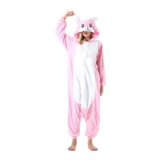 AniKigu unisex adulti tuta animale pigiama onesies pigiama costumi di halloween cospaly sleepwear dalmati