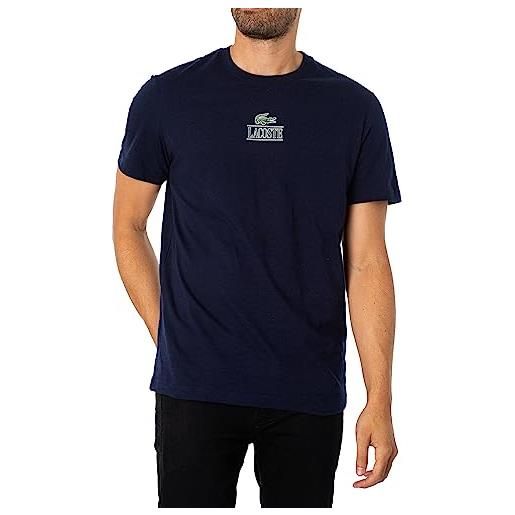 Lacoste th1147 t-shirt manica lunga sport, verde, m unisex-adulto