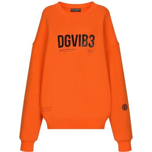 Dolce & Gabbana DGVIB3 felpa con stampa - arancione