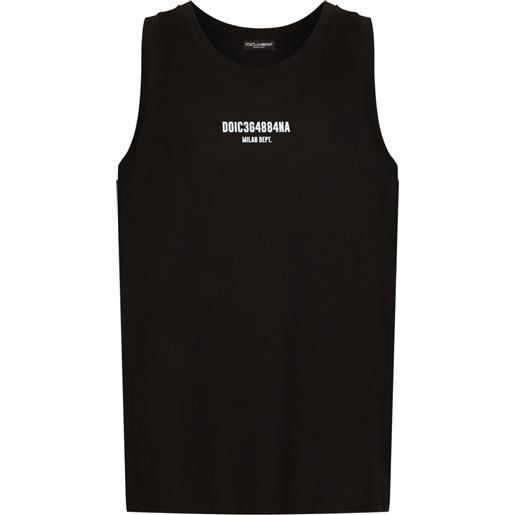 Dolce & Gabbana DGVIB3 t-shirt smanicato con stampa - nero