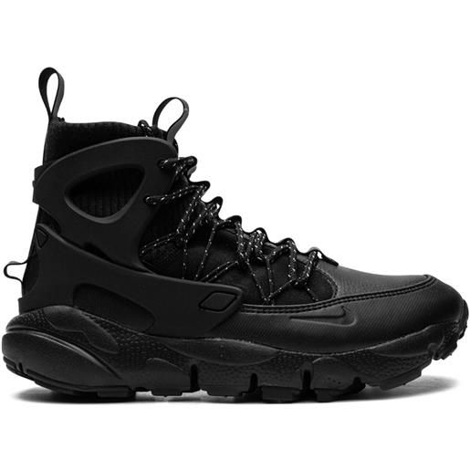 Nike sneakers air footscape mid triple black - nero