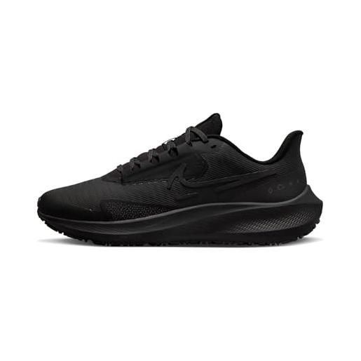 Nike air zoom pegasus 39 shield, sneaker donna, black/black-off noir-dk smoke grey, 38 eu