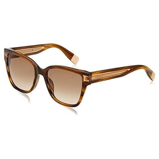 Furla sfu592v 06yh sunglasses plastic, standard, 54, marrone, unisex-adulto