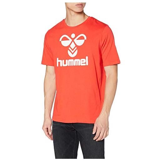 hummel classic logo tee, uomo, colore: rosso, s