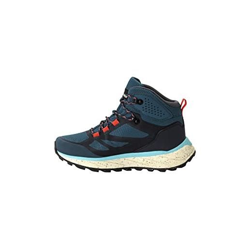 Jack Wolfskin terraventure texapore mid w, scarpe da passeggio donna, blue coral, 36 eu