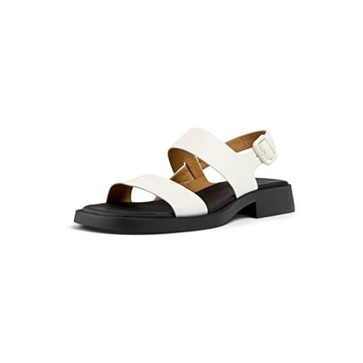Camper dana-k201486, sandali piatti donna, bianco, 41 eu