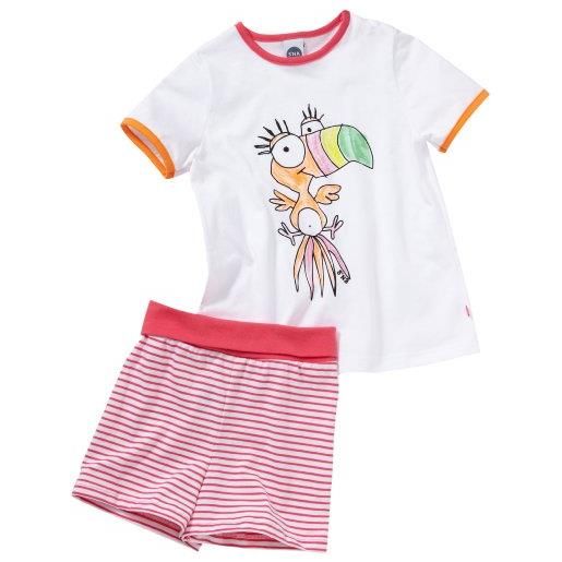 Sanetta 220815 - pigiama a due pezzi corto con animale, bambina, multicolore (mehrfarbig (10)), 92