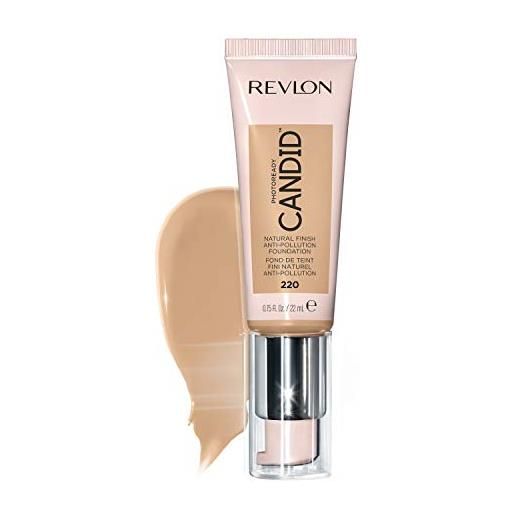 Revlon make up - fondotinta candid photoready anti-inquinamento, finitura naturale, sand beige