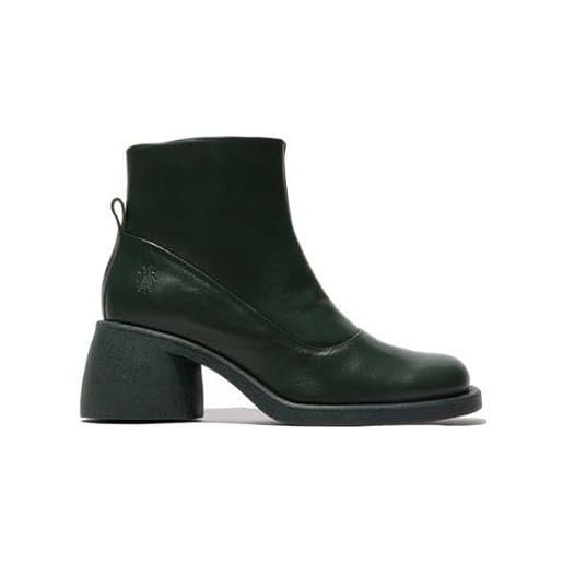 Fly London hint003fly, stivaletto donna, verde scuro, 40 eu