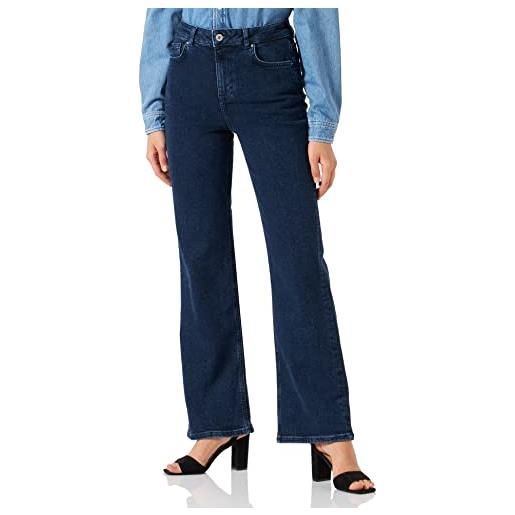 PIECES pcholly hw wide db noos bc, blu jeans scuro, 29w x 32l donna