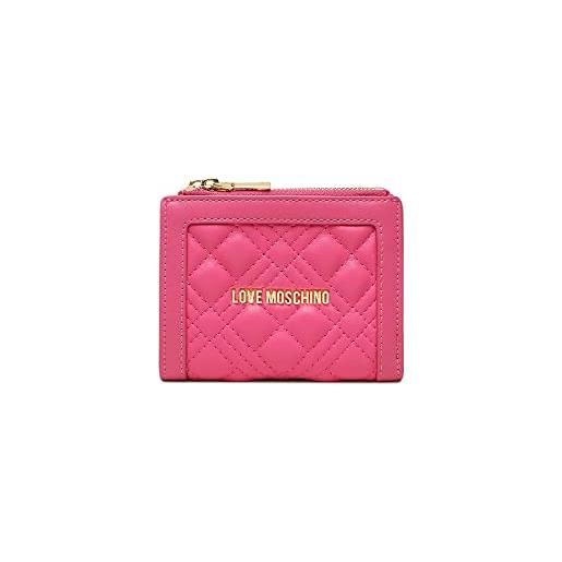 Love Moschino portafoglio quilted portafoglio rosa pink donna 12x10x2 cm