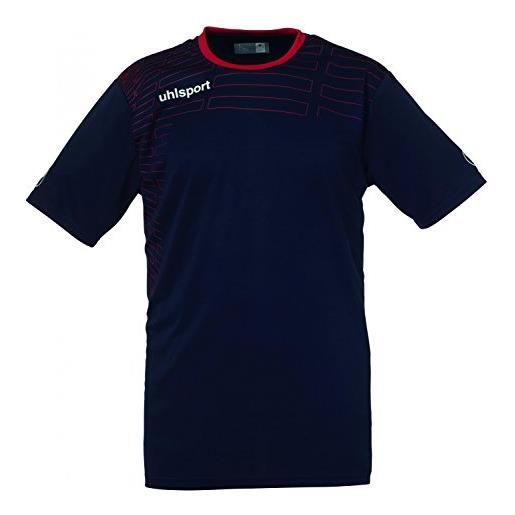 uhlsport match team kit - maglietta e pantaloncini da uomo, uomo, 100316105, oltremare/rosso, xxxs