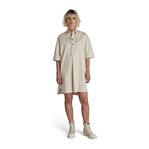 G-STAR RAW shirt dress short sleeve, beige (tree house d21884-c894-c941), m donna