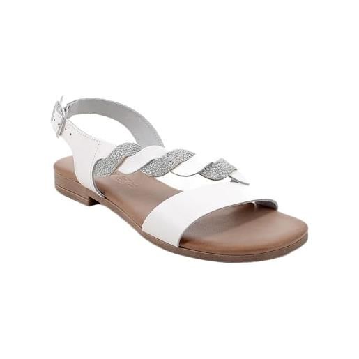 Igi&co donna babila, sandali, bianco/argento, 39 eu