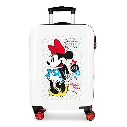 Disney enjoy the day valigia da cabina per bambini, 55 cm, bianco