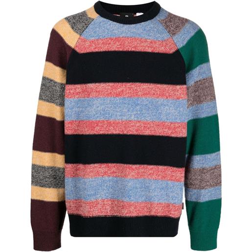 PS Paul Smith maglione girocollo a righe - multicolore