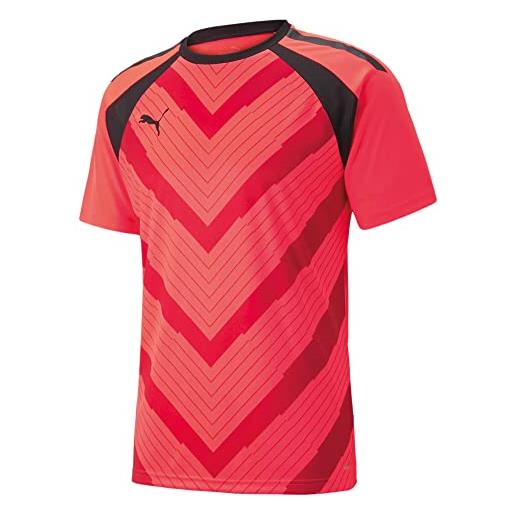PUMA teamliga graphic jersey jr, maglia da calcio unisex-bambini e ragazzi, rosso acceso corallo bruciato, 164