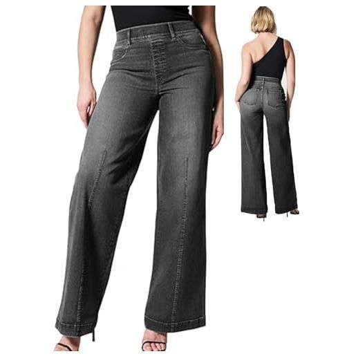 EWOKE oprah favorite jeans wide leg | jeans da donna facili da indossare | jeans western elasticizzati a vita alta | pantaloni elasticizzati casual da donna per casa, vacanze, appuntamenti, lavoro, feste