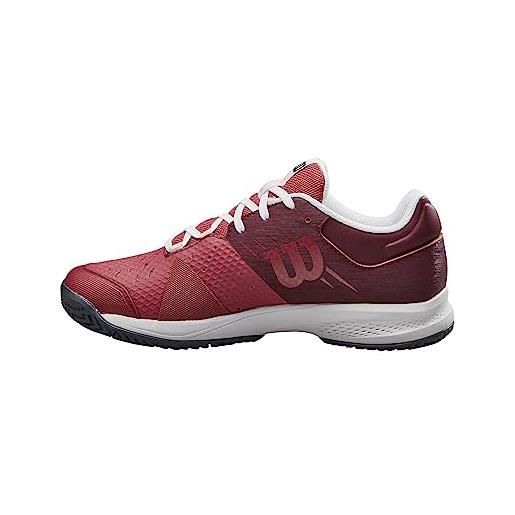Wilson kaos comp 3.0, sneaker donna, earth red/fig/silver pink, 36 2/3 eu