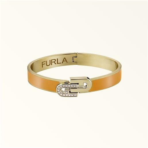 Furla arch double braccialetto girasole giallo metallo + smalto + strass donna