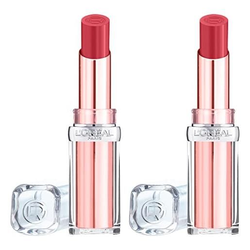 L'Oréal Paris color riche glow paradise rossetto idratante effetto brillante colore 906 blush fantasy per labbra secche o sensibili - 2 cosmetici