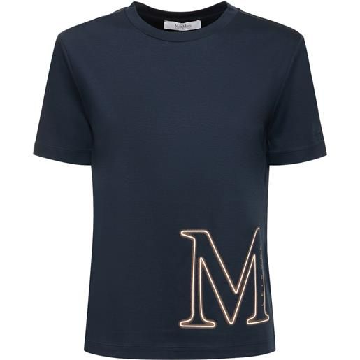 MAX MARA t-shirt monviso in cotone e modal con logo